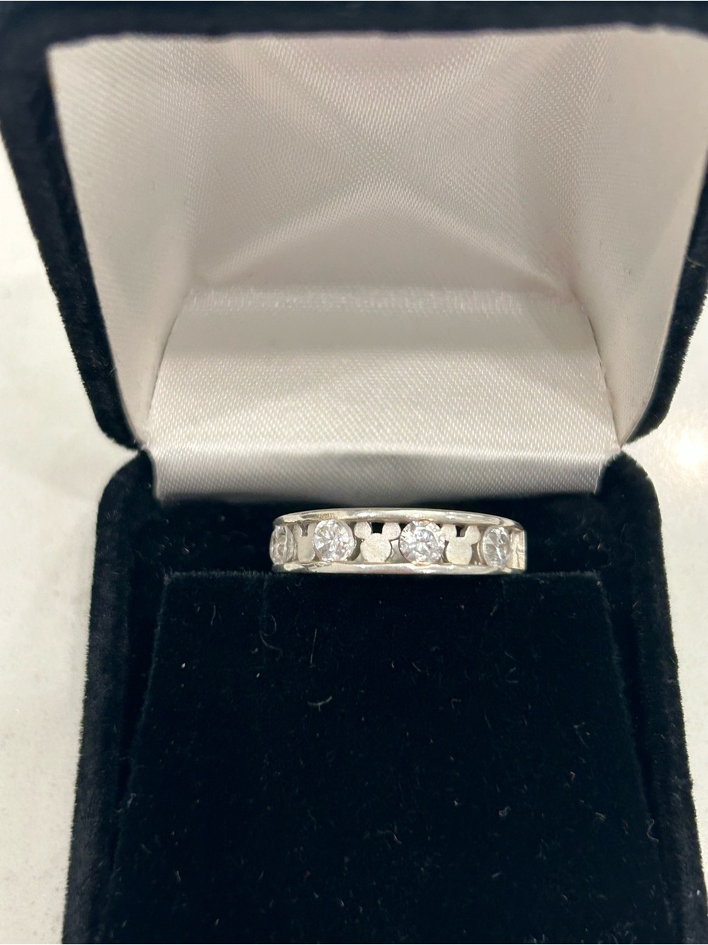 Disney Sterling Silver Ring with Clear Stones